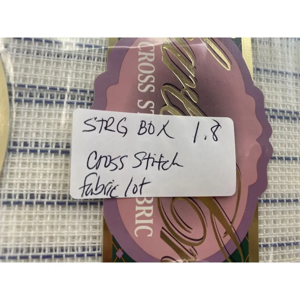 Charles Craft‎ Aida Cloth Cross Stitch Fabric Lot 14 Count Tartan Plaid Stripe